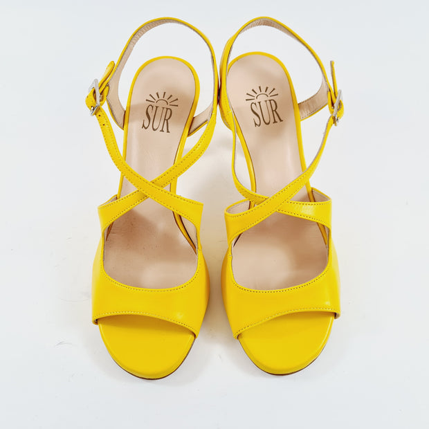 DITA  Nappa Giallo   tacco 7