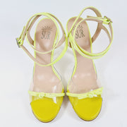 MAGALINA PVC Miniglitter Fluo Lime heel 10 