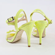 MAGALINA PVC Miniglitter Fluo Lime heel 10 