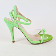 MAGALINA PVC Miniglitter Fluo Green heel 10 