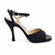GRACE Miniglitter Nero tacco 9