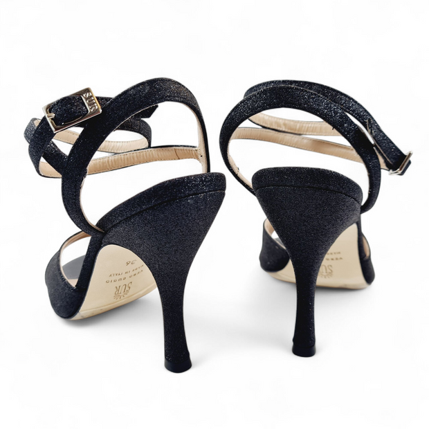 GRACE Miniglitter Nero tacco 9