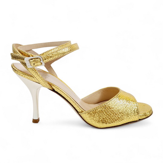 GRACE   Cobra Laminato Oro   tacco 8