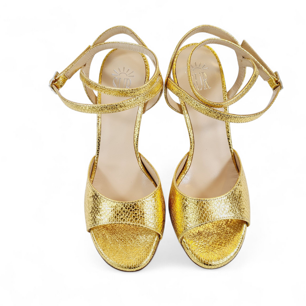 GRACE   Cobra Laminato Oro   tacco 8