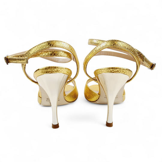 GRACE   Cobra Laminato Oro   tacco 8