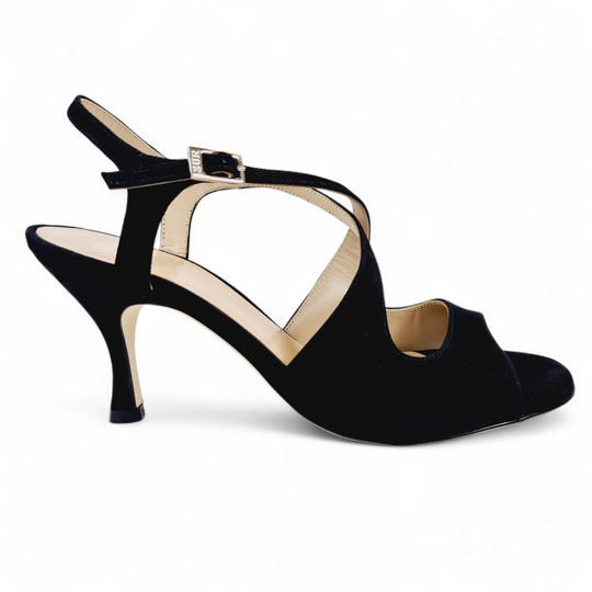 DITA  Camoscio Nero  tacco 7