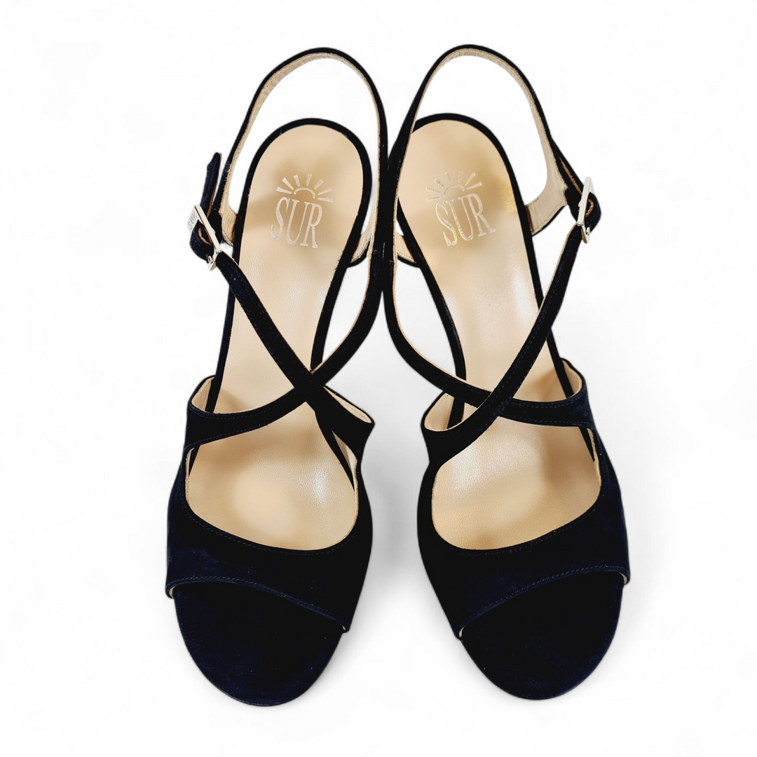 DITA  Camoscio Nero  tacco 7