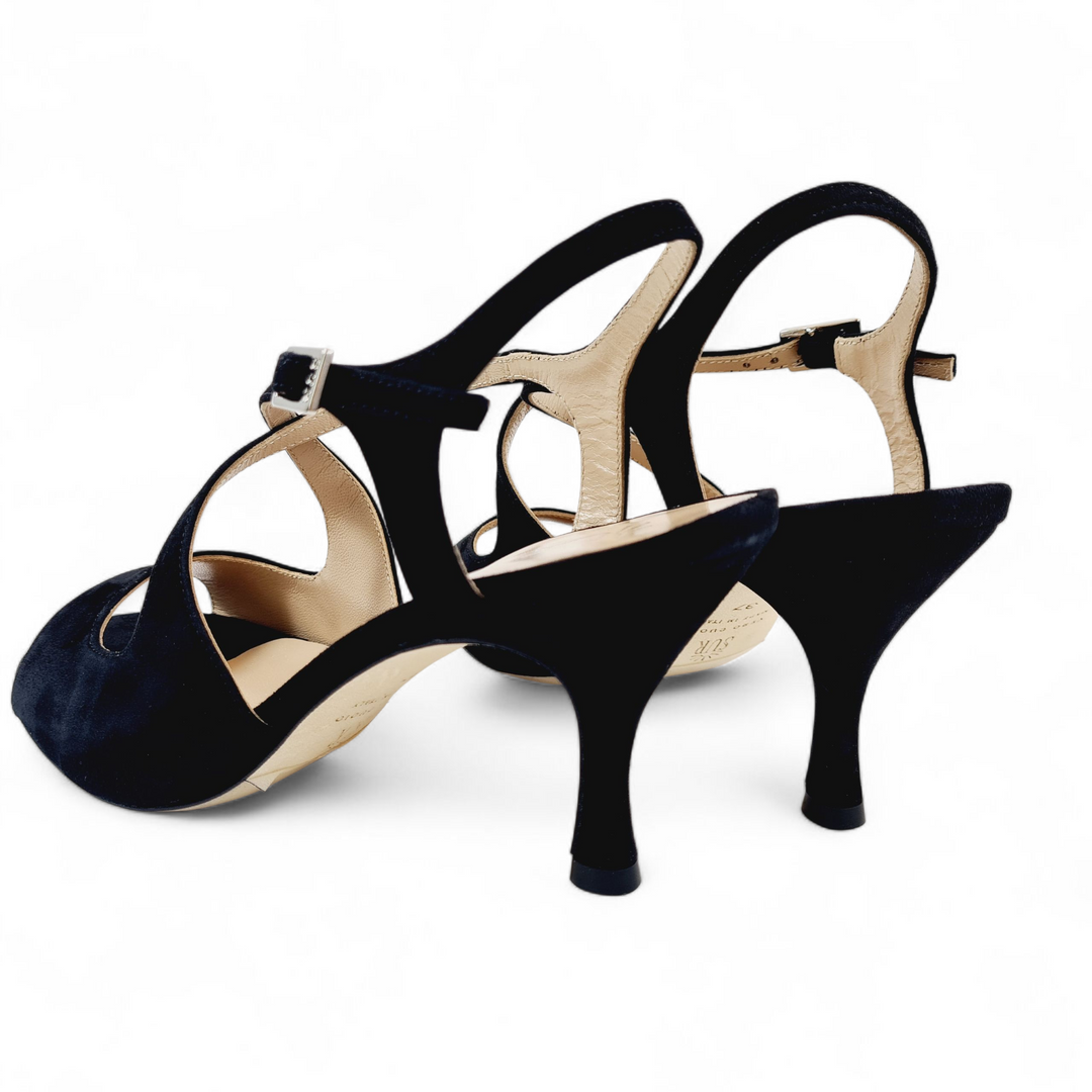 DITA  Camoscio Nero  tacco 7