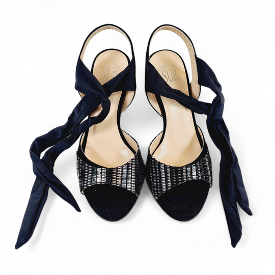 PALOMA-YOANA  Pelle Stampata Nero Argento   tacco 8 BO