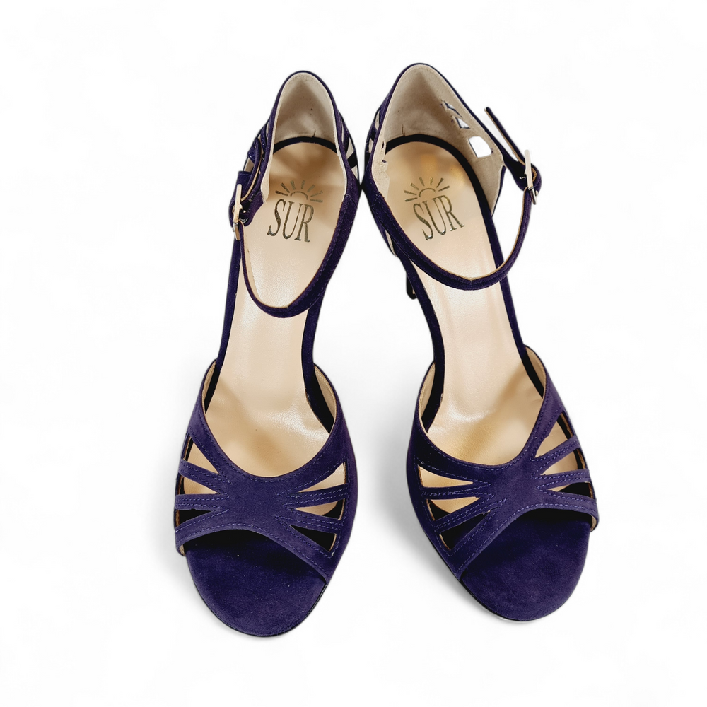 FELICIA Camoscio Melanzana tacco 8