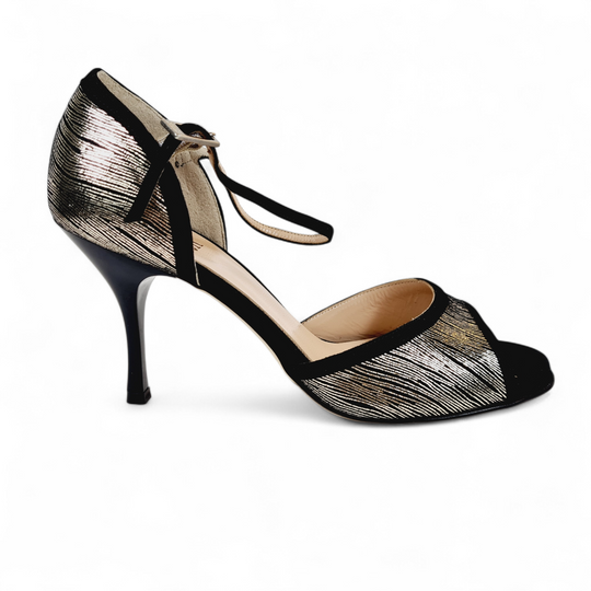 ODETTE  Stampa Nero Bronzo tacco 8