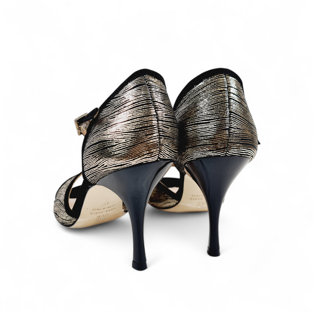 ODETTE  Stampa Nero Bronzo tacco 8