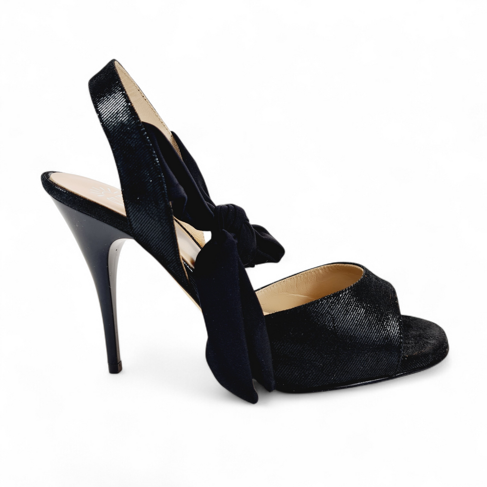 PALOMA  Camoscio Stampato Nero  tacco 10