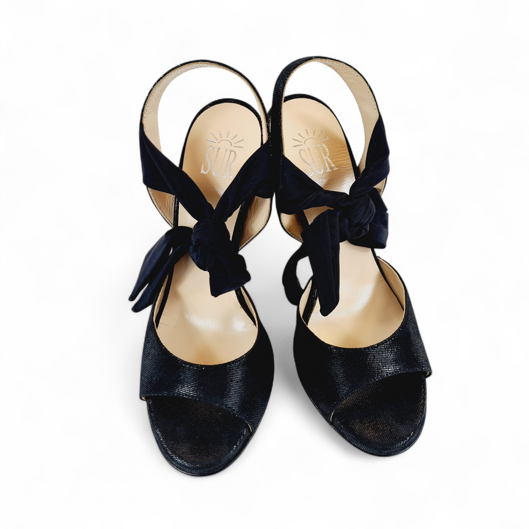 PALOMA  Camoscio Stampato Nero  tacco 10