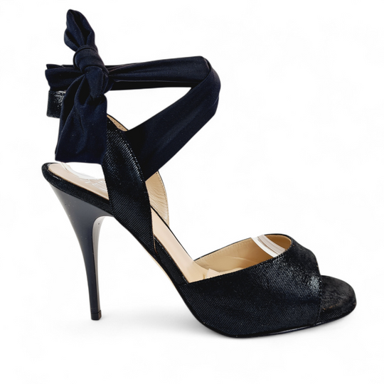 PALOMA  Camoscio Stampato Nero  tacco 10