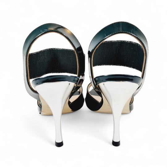 MALAGUENA Vernice Verde Bosco  tacco 8