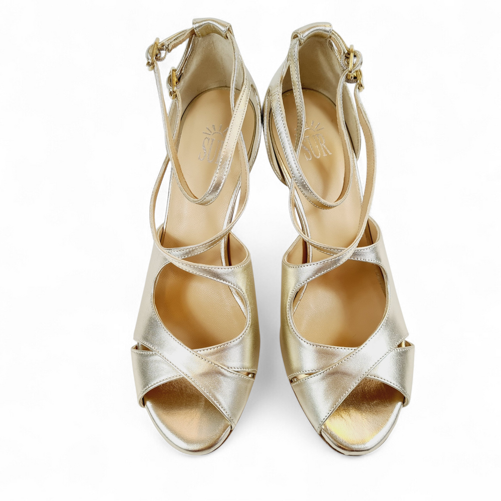 ALBA Nappa Laminato Platino Tacco 8