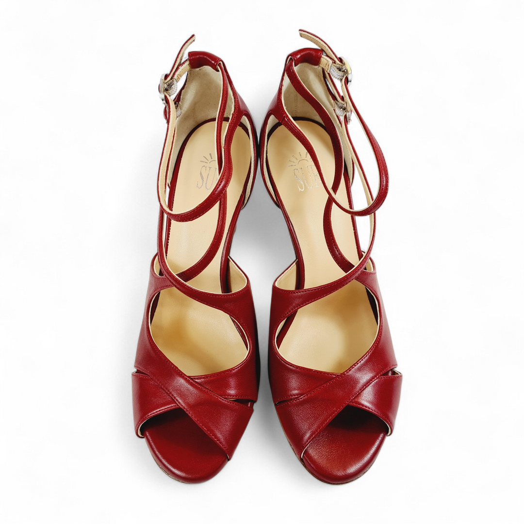 ALBA Black Nappa Heel 8