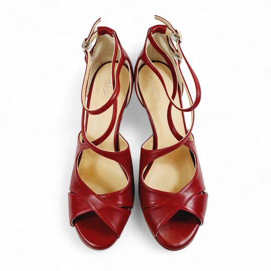 ALBA Black Nappa Heel 8