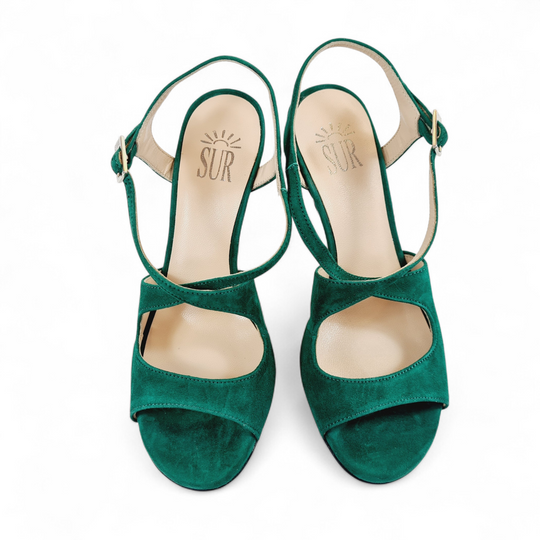 DITA  Camoscio Verde  tacco 7