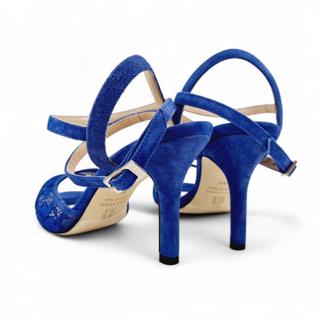 FEMME  Pizzo Blu  tacco 8