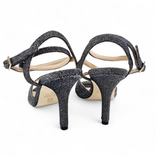 GRACE Lurex Acciaio tacco 8
