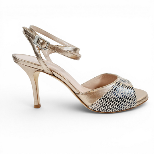 YOANA  Vipera Marmorizzata- Laminato Rame Tacco 8 BO
