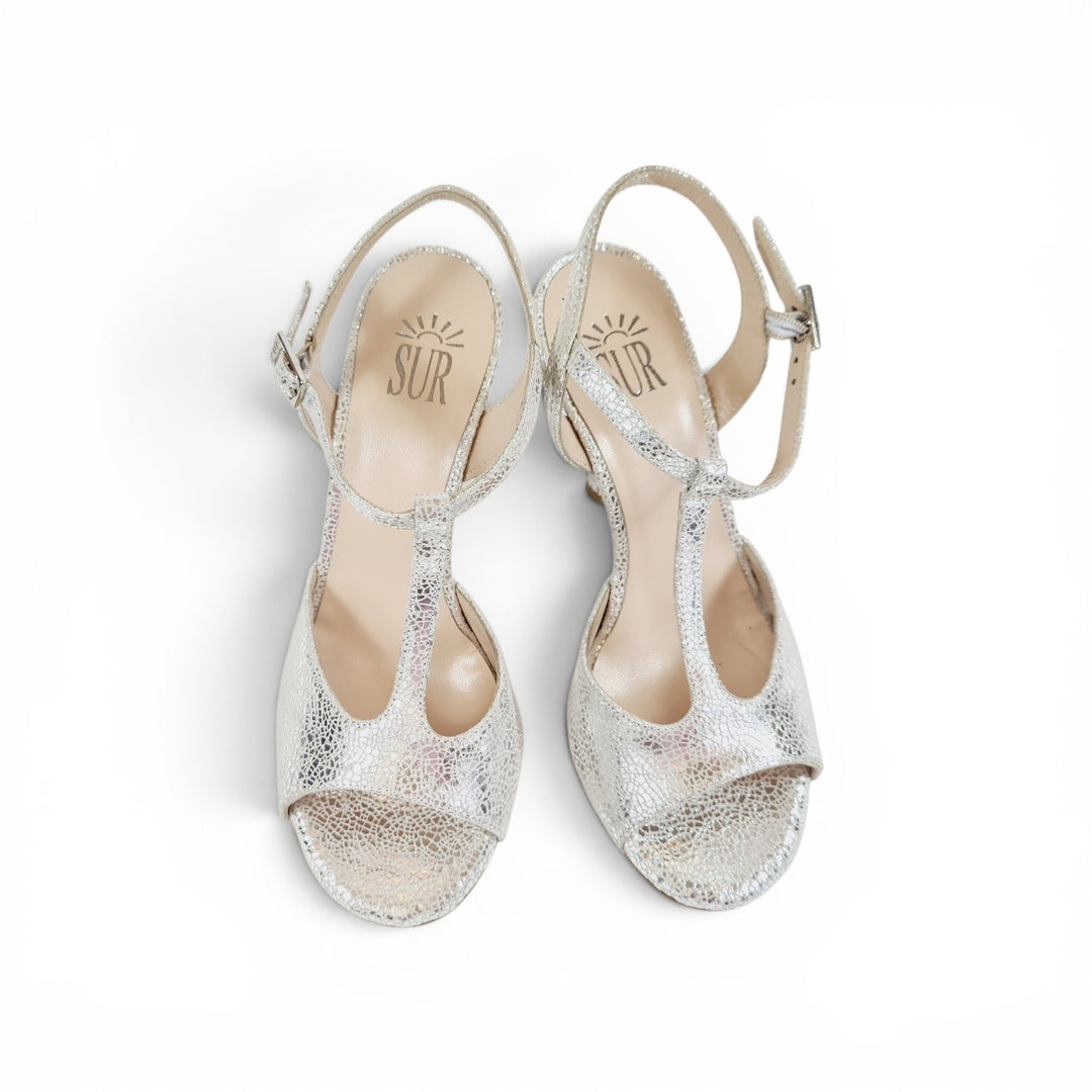 GILDA Cracke Argento  tacco 9
