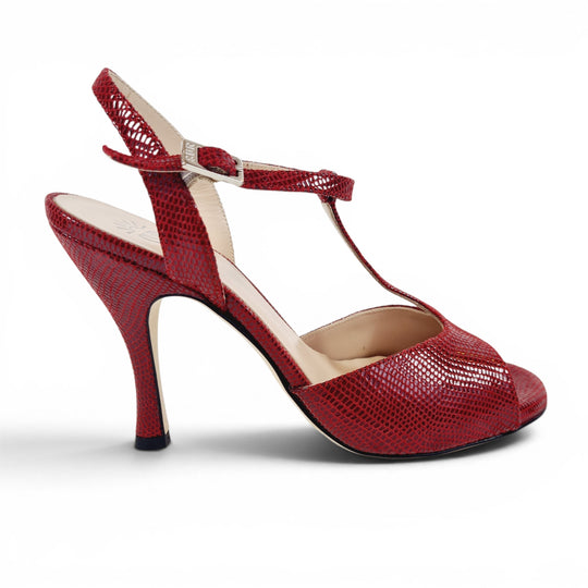 GILDA Vipera Rosso Scuro  tacco 9