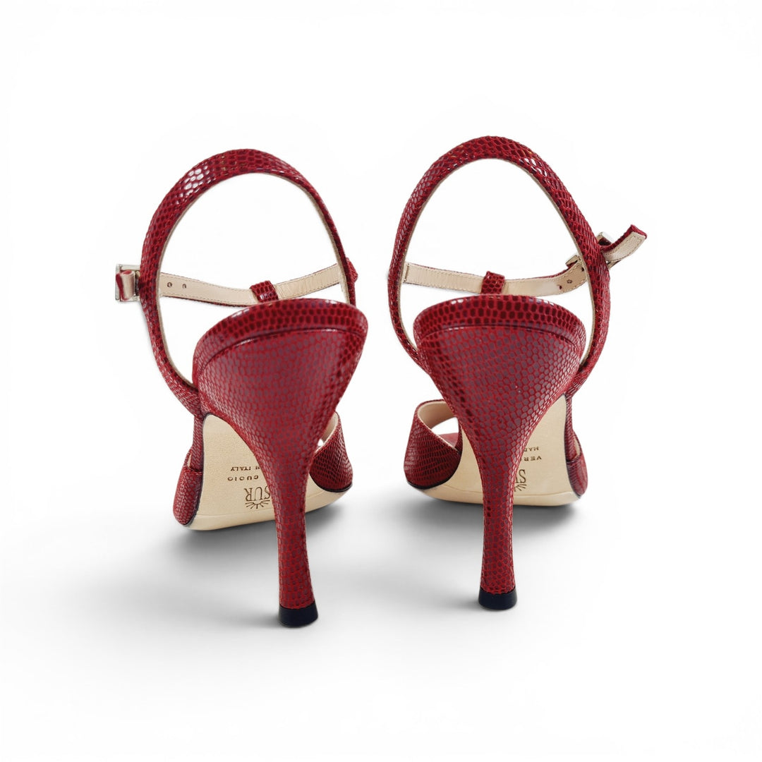 GILDA Vipera Rosso Scuro  tacco 9