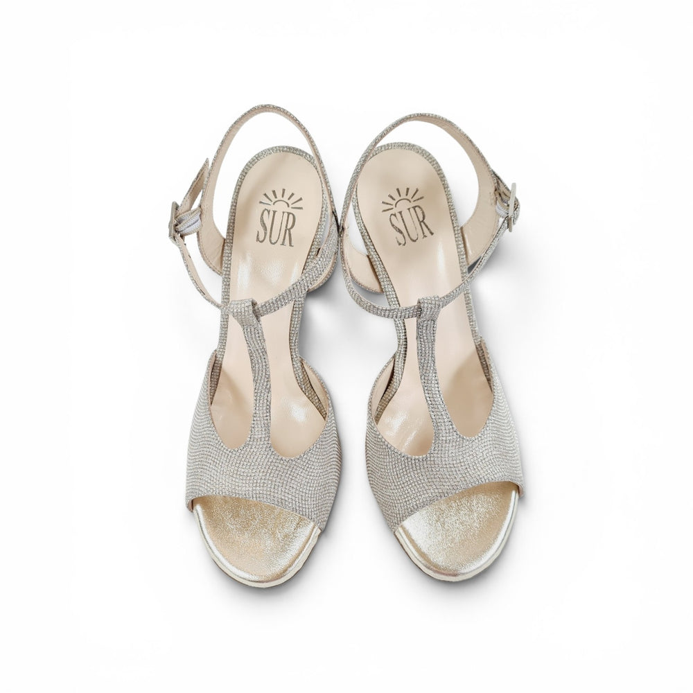 GILDA Glitter Platino tacco 8