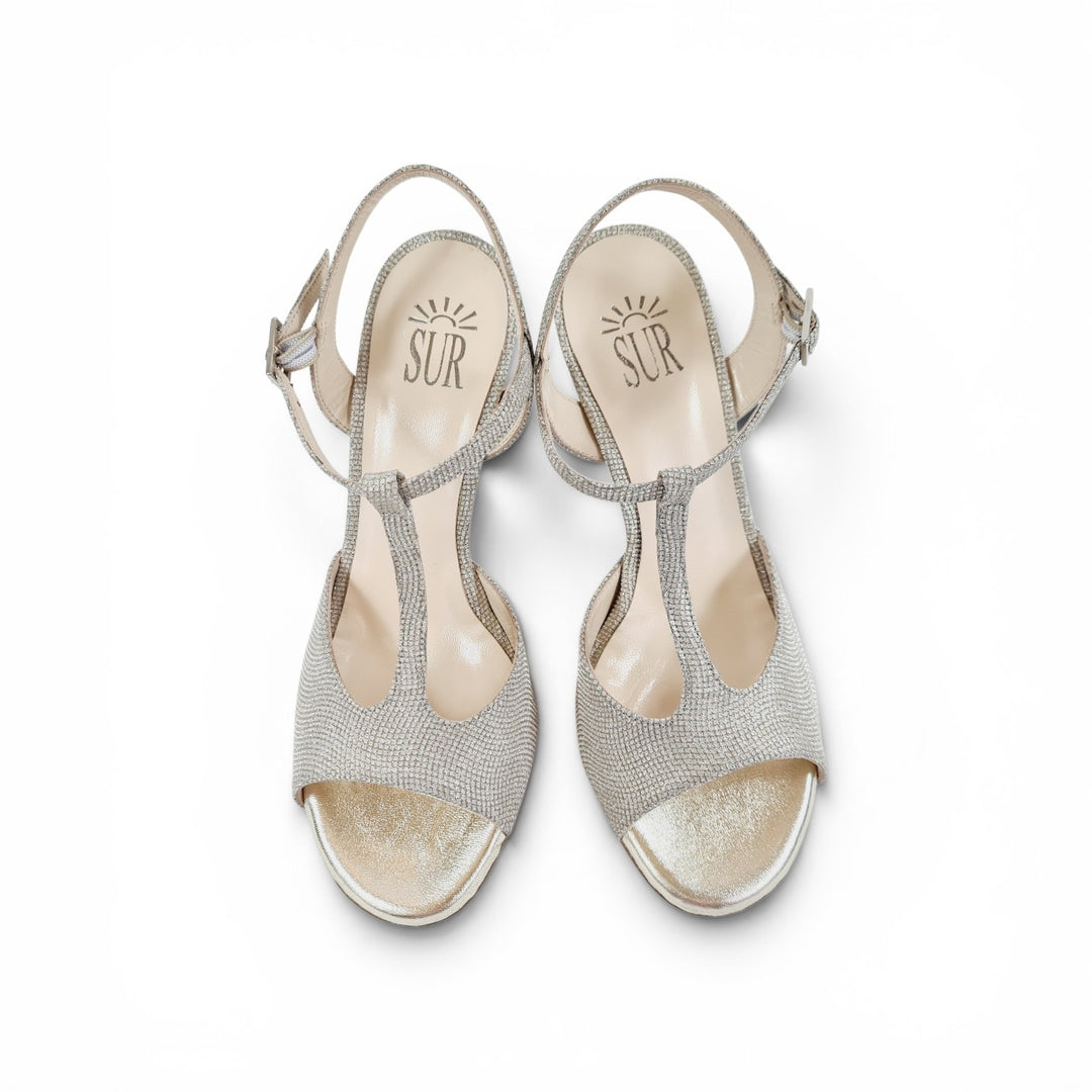 GILDA Glitter Platino tacco 8