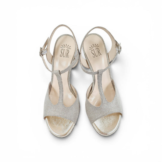 GILDA Glitter Platino tacco 8
