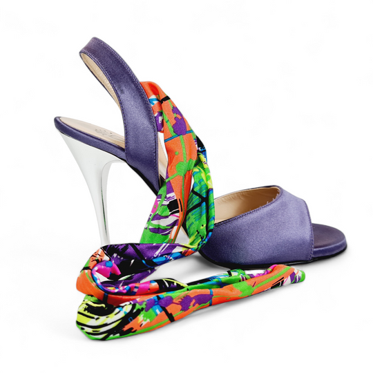 PALOMA Satin Purple Fantasy heel 10