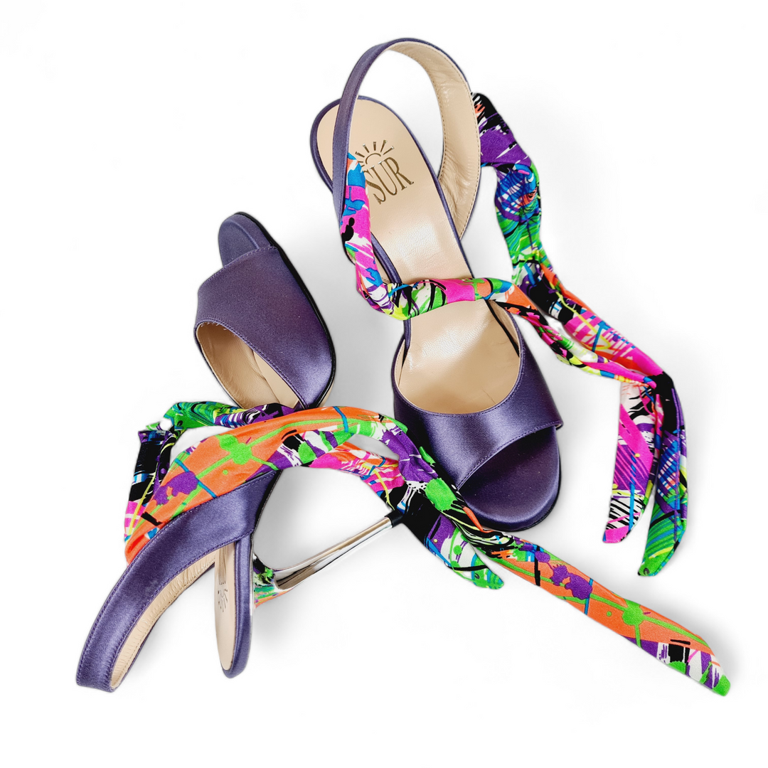PALOMA Satin Purple Fantasy heel 10