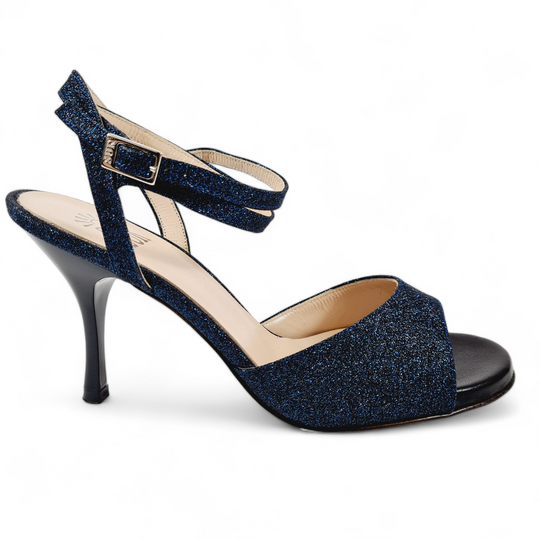 GRACE  Miniglitter Blu Notte  tacco 8