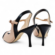 BARDOT 2 Nappa Nude - Black heel 8