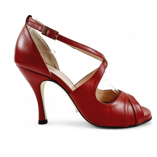FARAH 2 Red Nappa Heel 9