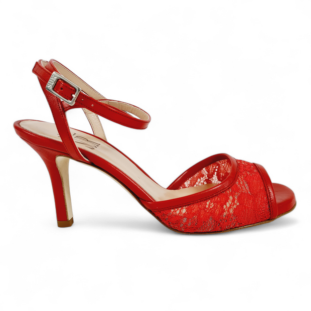 FEMME Red Lace 8cm heel