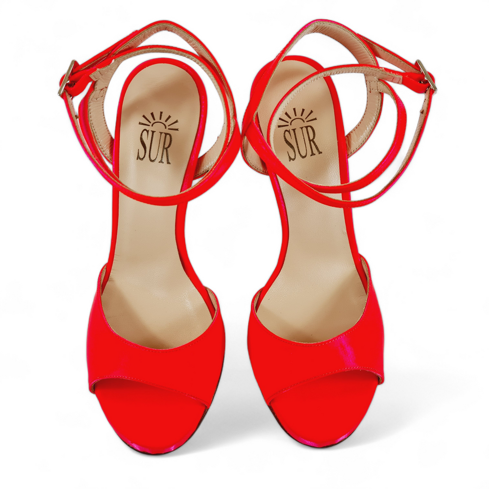 GRACE Fluorescent Iridescent Fabric 8cm heel