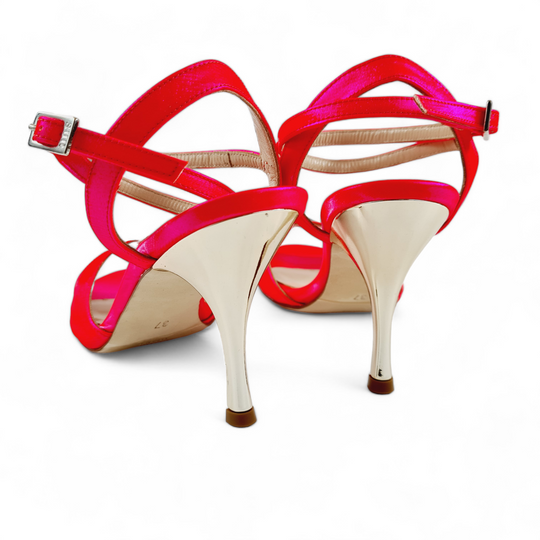 GRACE  Tessuto Cangiante Fluo tacco 8