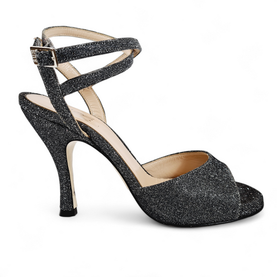 GRACE Lurex Steel heel 9 