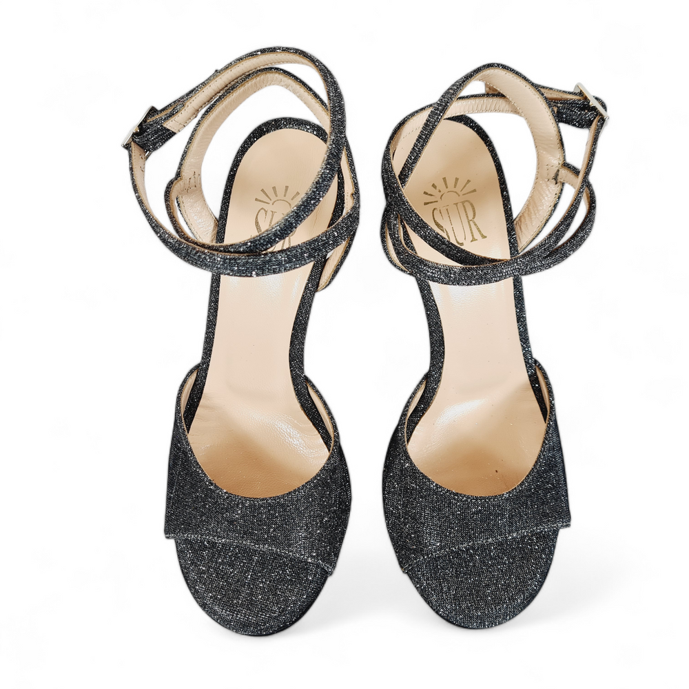 GRACE Lurex Steel heel 9 