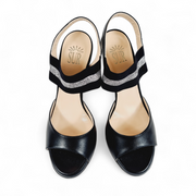 MALAGUENA Black Silver heel 10 