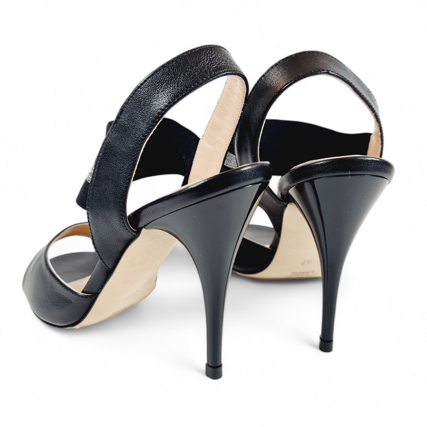 MALAGUENA Black Silver heel 10 