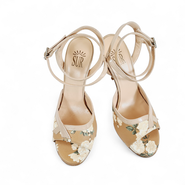 MUSIDORA   Fiori Camel  tacco 10