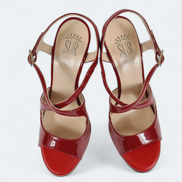 DITA  Vernice Rosso  tacco 10