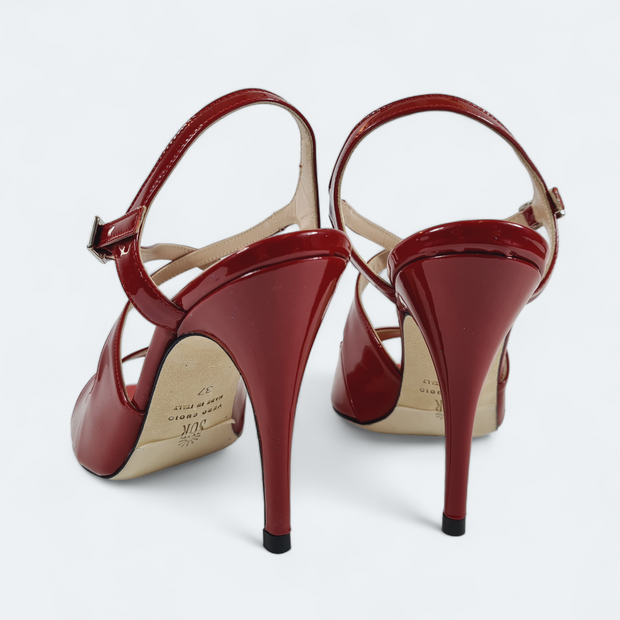 DITA  Vernice Rosso  tacco 10