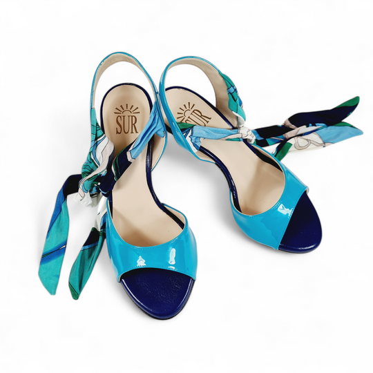 PALOMA Patent Blue Fantasy heel 8 BO