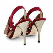 PALOMA Suede Bordo' Bronze heel 10